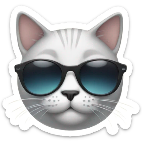Cat with sunglasses sticker