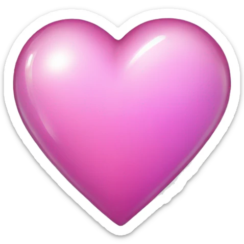 clear glossy heart sticker
