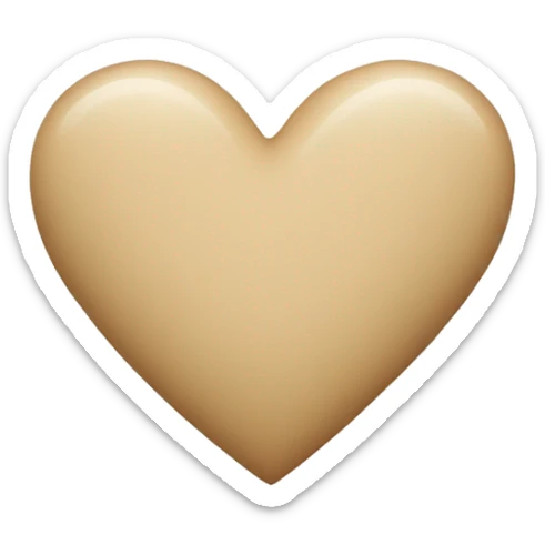 Beige heart  sticker