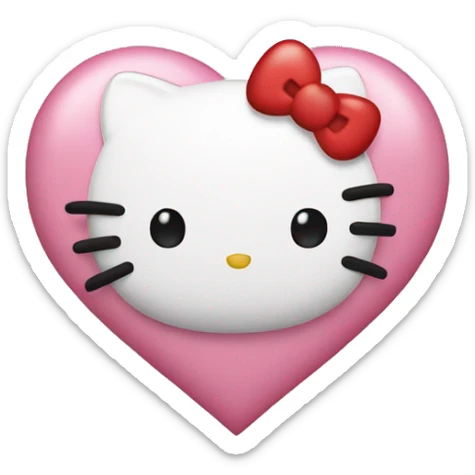 Hello kitty heart sticker