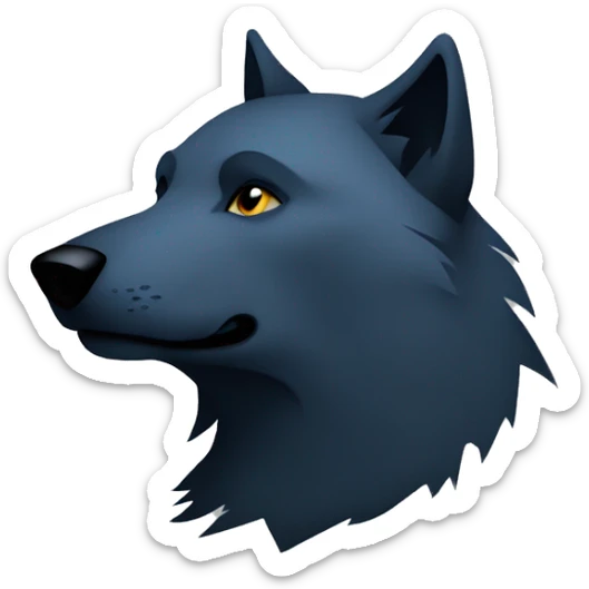 Wolf silhouette sticker