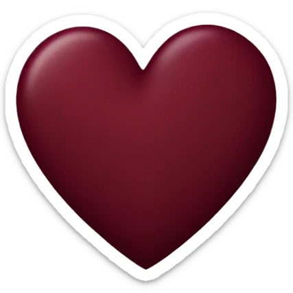 burgundy heart sticker