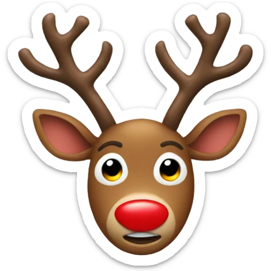 Red Nosed Reindeer sticker