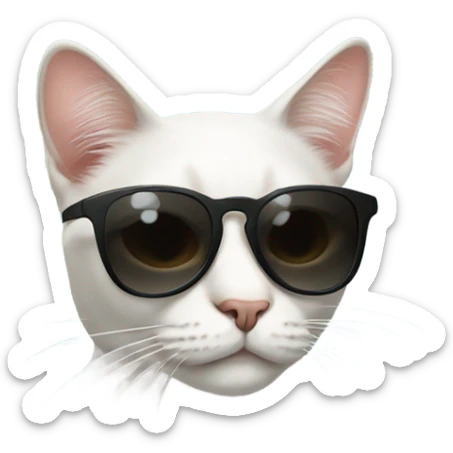 Cat with sunglasses sticker