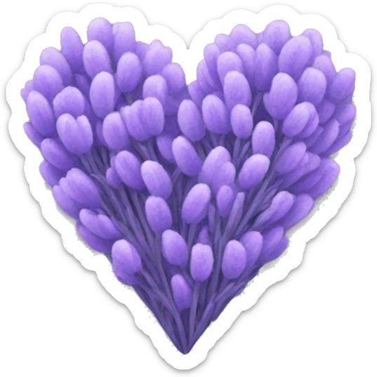 Lavender heart  sticker