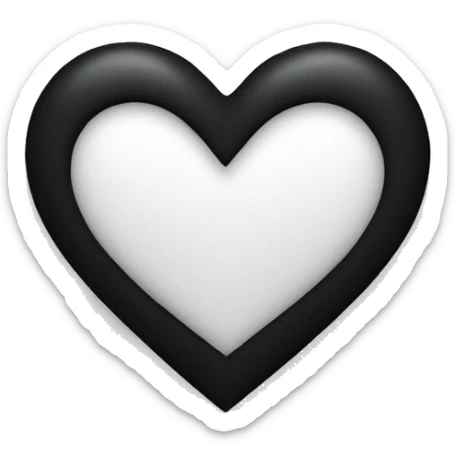 Black heart sticker