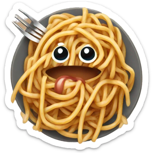 spaghetti eating spaghetti sticker