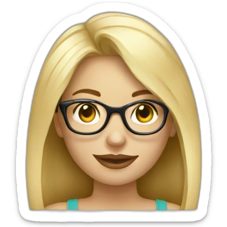 blonde-artist-girl-with-laptop-and-glasses sticker