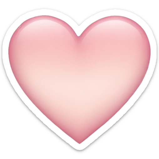Light pink heart sticker