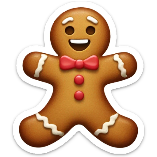 Gingerbread man sticker