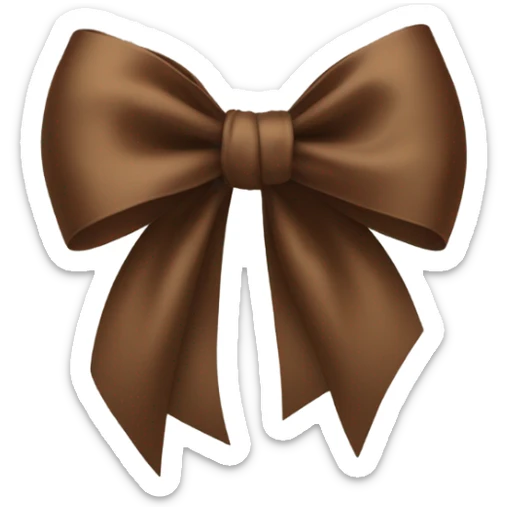 Brown bow sticker