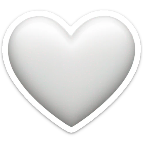 White heart sticker