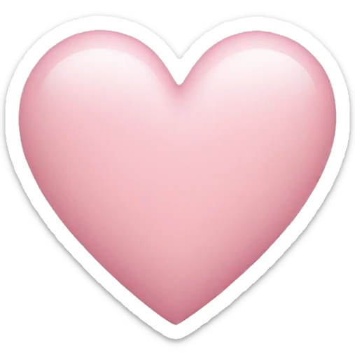 light pink heart  sticker