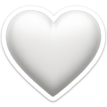White heart sticker
