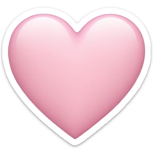 Light pink heart sticker