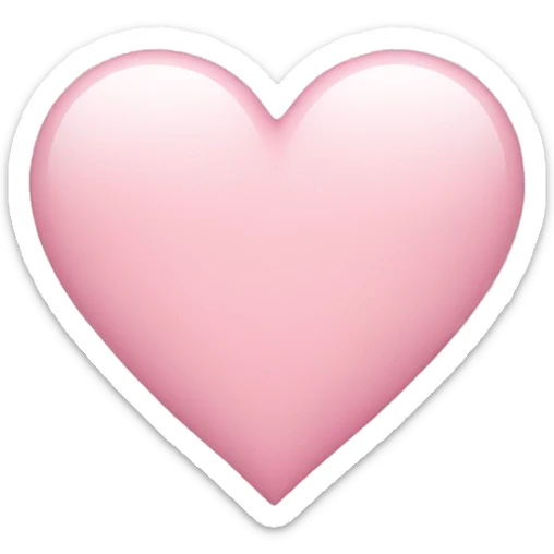 light pink heart sticker