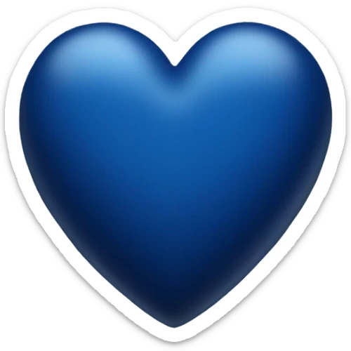 dark blue heart sticker