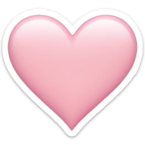 light pink heart  sticker