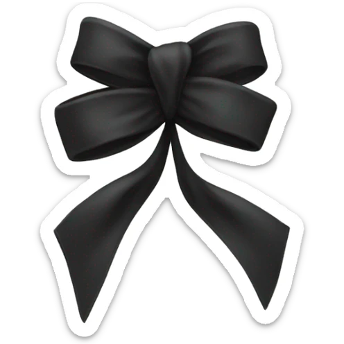 Black bow  sticker