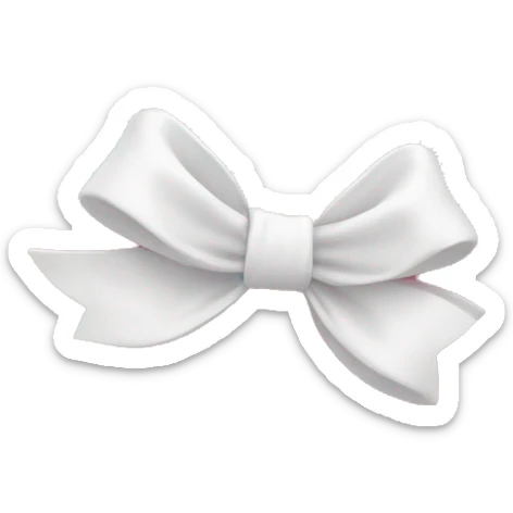 Pastel pink heart with white bow sticker