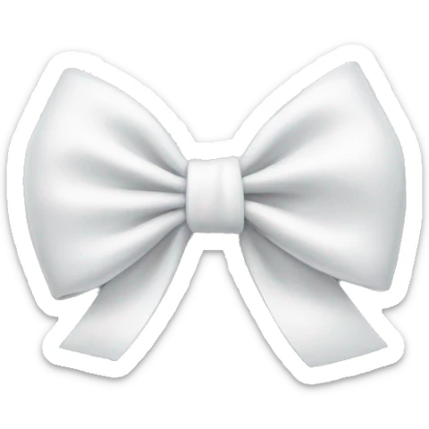 white bow sticker