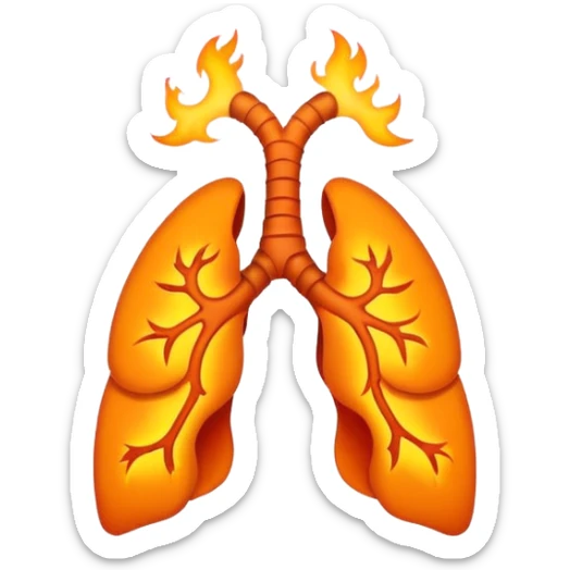 Minimal line-art ribcage, small fire in the center.
Symbol of inner fire / anxiety / passion.  sticker