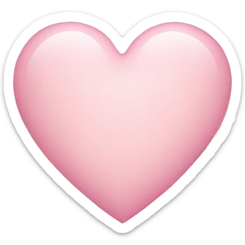 Light pink heart sticker
