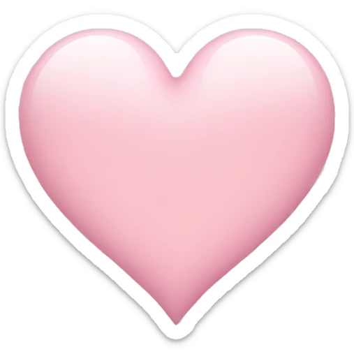 Light pink heart  sticker