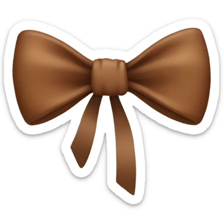 Brown bow sticker