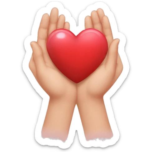 heart hands  sticker