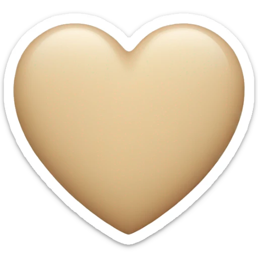 Beige heart sticker
