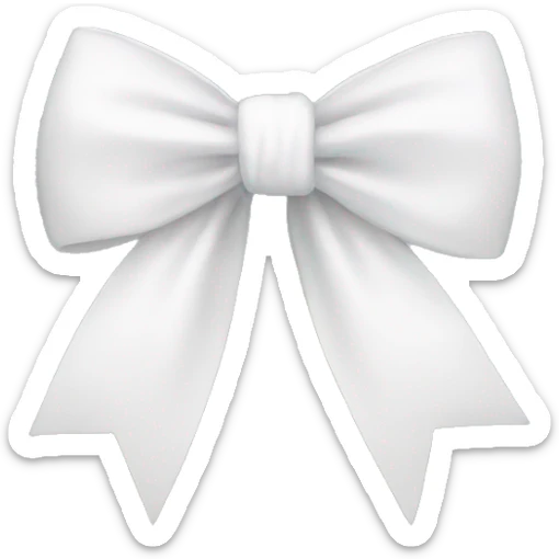 White bow sticker