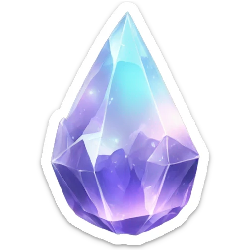 Glowing crystal sticker