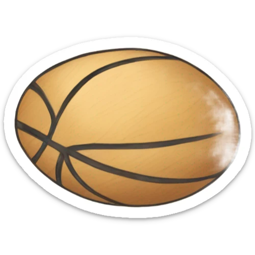 a drawing of a ball in the floor of a school sticker