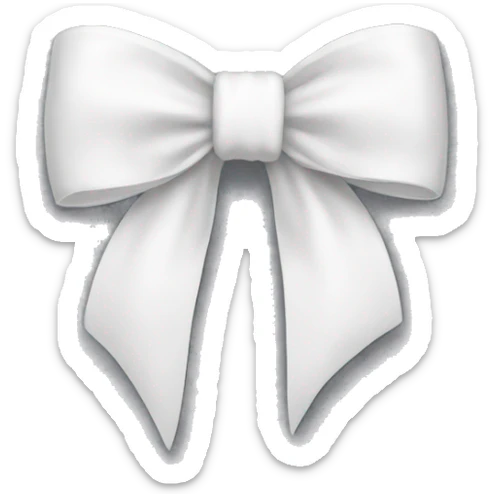 white bow sticker