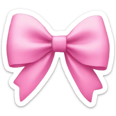 Pink bow sticker