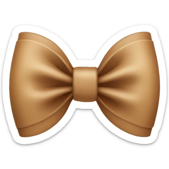 light brown bow sticker