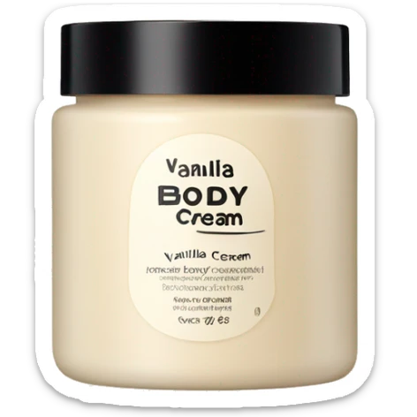 Vanilla Body Cream  sticker