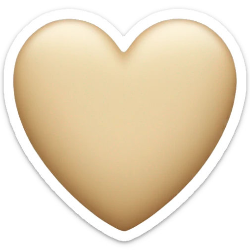 Beige heart sticker
