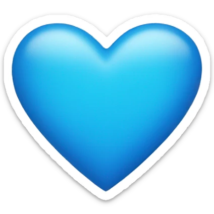Blue heart sticker
