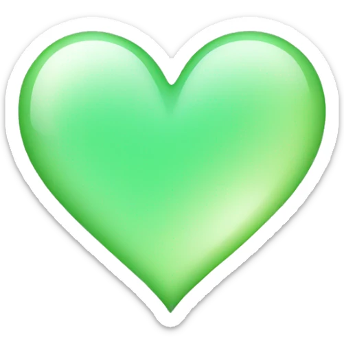 Light green heart sticker