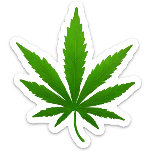 weed leaf sticker
