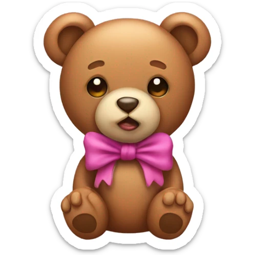 Teddy with bow  sticker