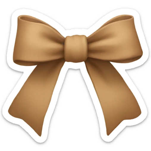Light Brown bow  sticker