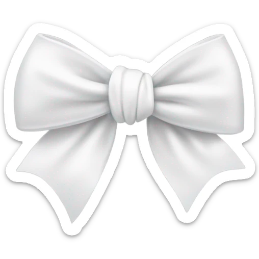 white bow sticker