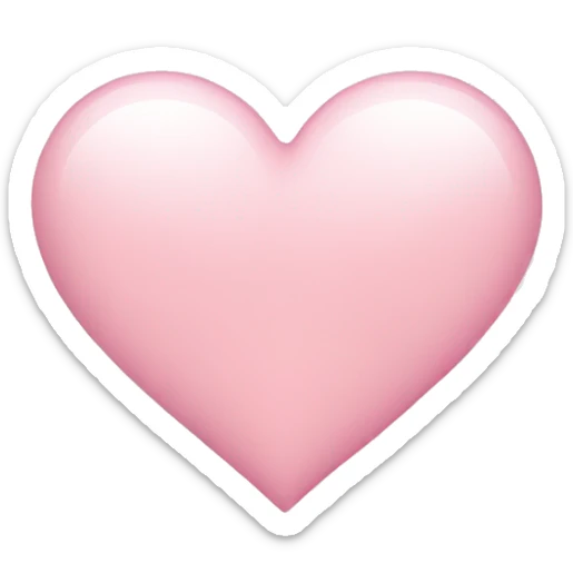 Light pink heart sticker
