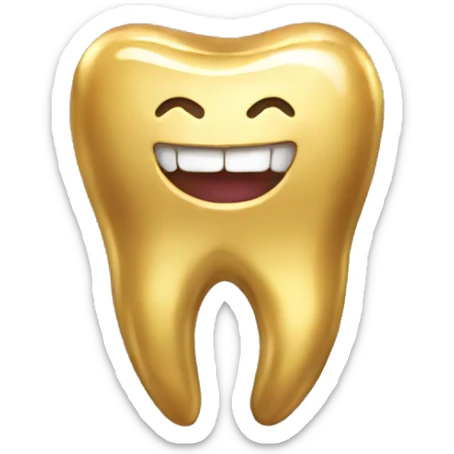 gold tooth sticker