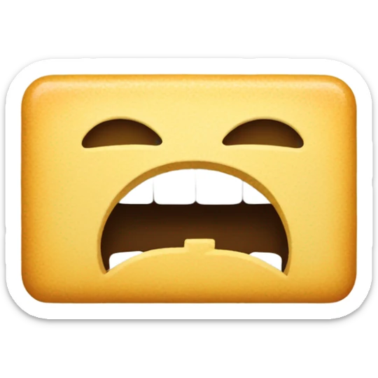 A rectangle eating a rectangle sticker