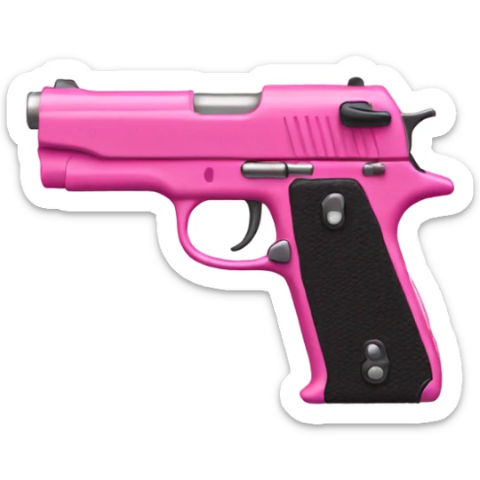 Pink gun  sticker
