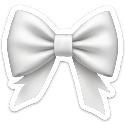 White bow sticker